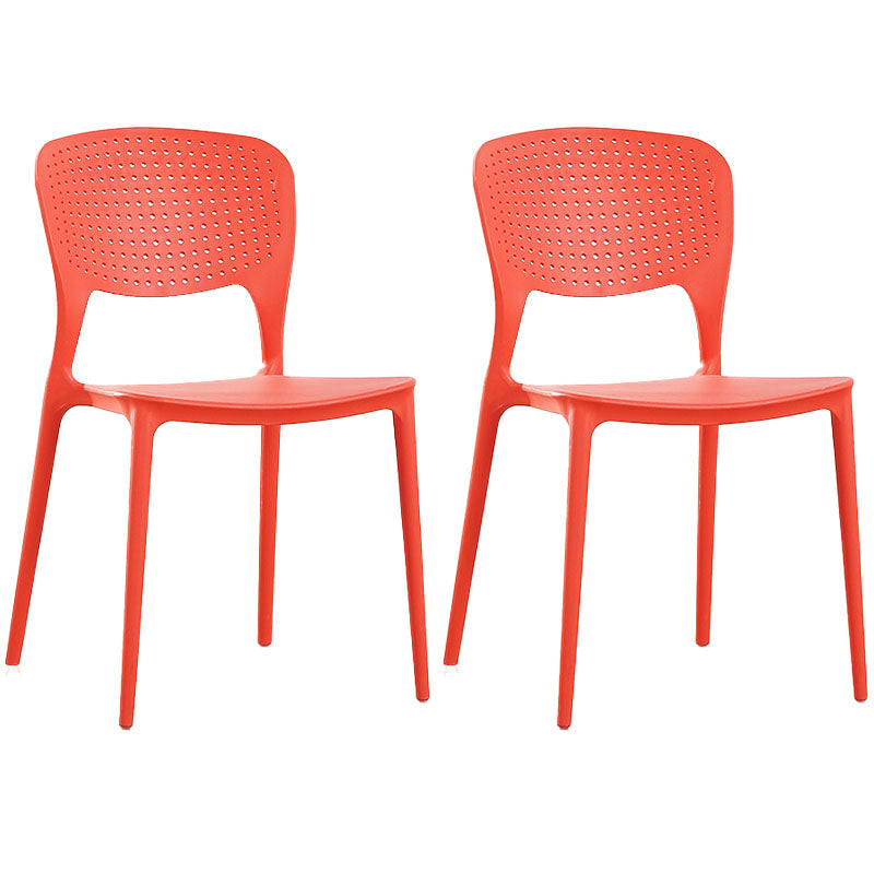 Sillas traseras abiertas contemporáneas que cenan la silla lateral plástica apilable sin brazos
