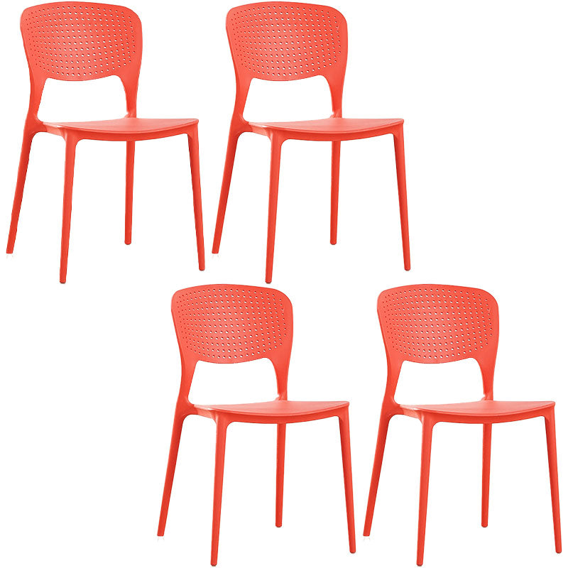 Sillas traseras abiertas contemporáneas que cenan la silla lateral plástica apilable sin brazos