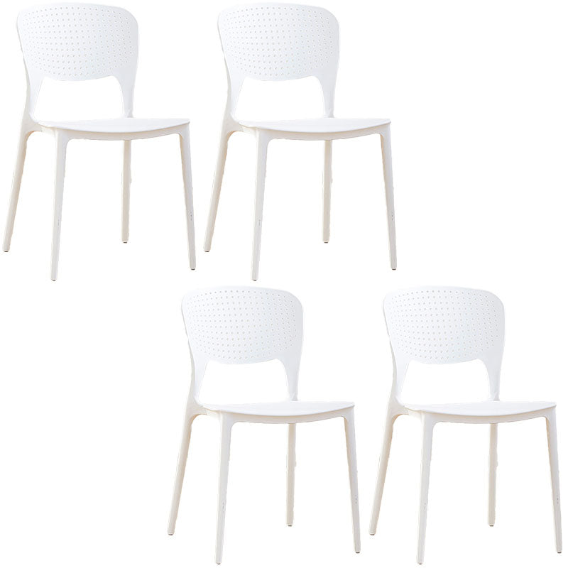 Sillas traseras abiertas contemporáneas que cenan la silla lateral plástica apilable sin brazos
