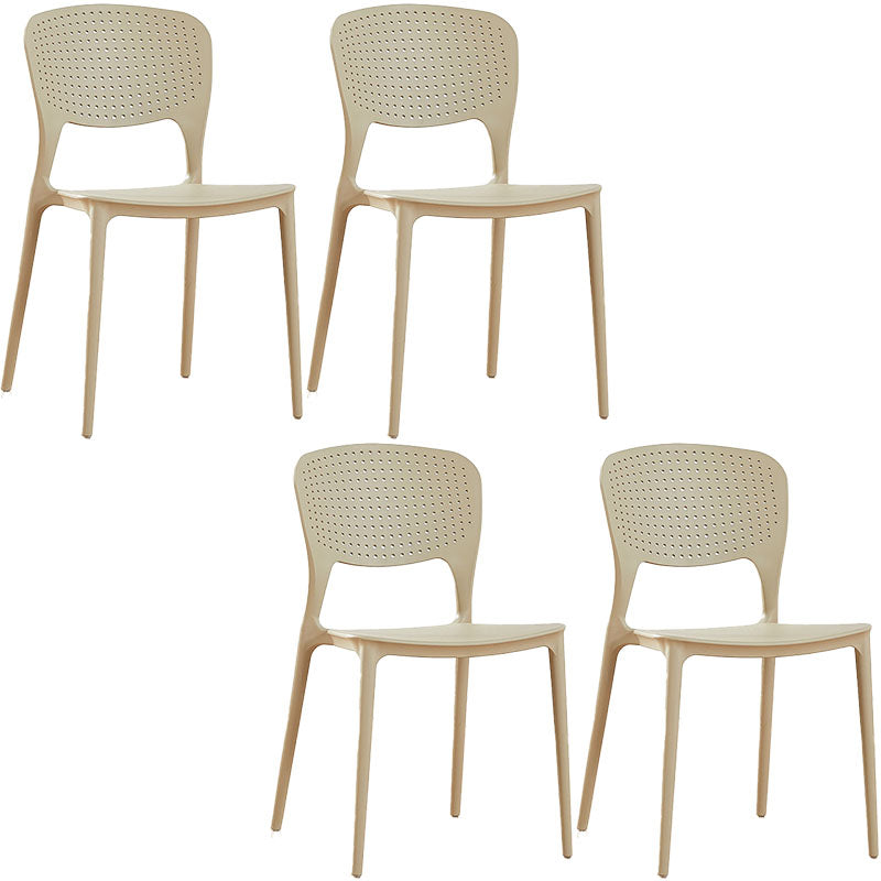 Sillas traseras abiertas contemporáneas que cenan la silla lateral plástica apilable sin brazos