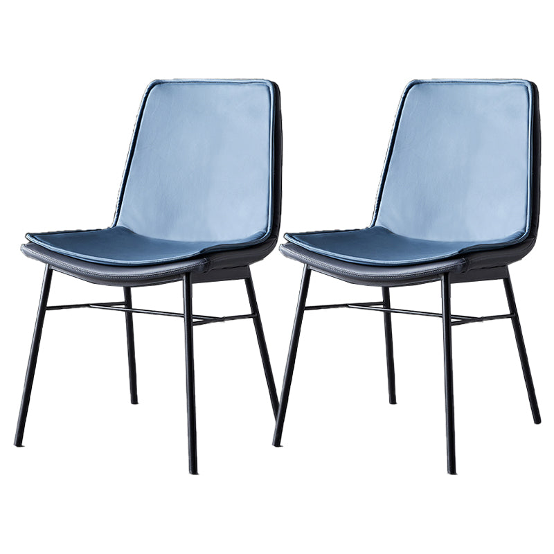 Imitación de cuero del diseño industrial que cena la silla sólida sin brazos de la parte posterior