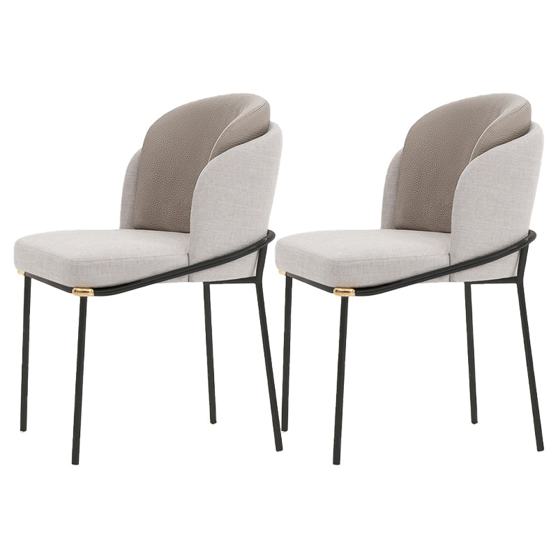 Contemporary Dining Chair Dining Armless Side Chairs with Metal Legs
