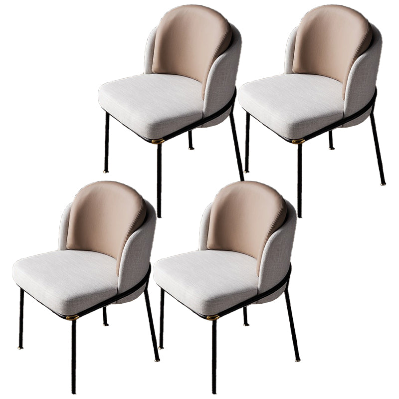 Contemporary Dining Chair Dining Armless Side Chairs with Metal Legs