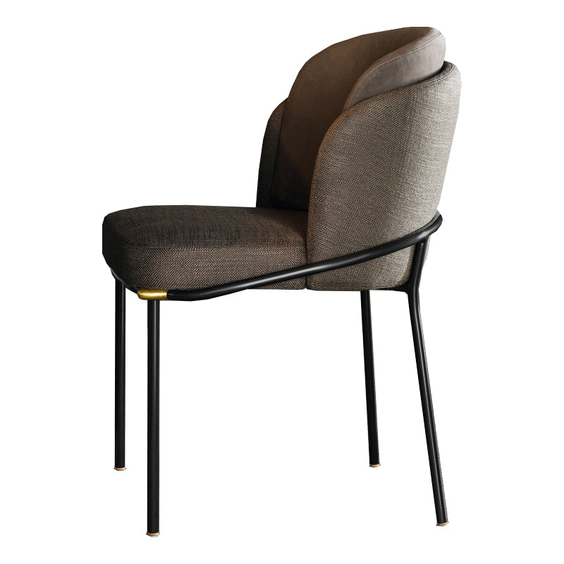 Contemporary Dining Chair Dining Armless Side Chairs with Metal Legs