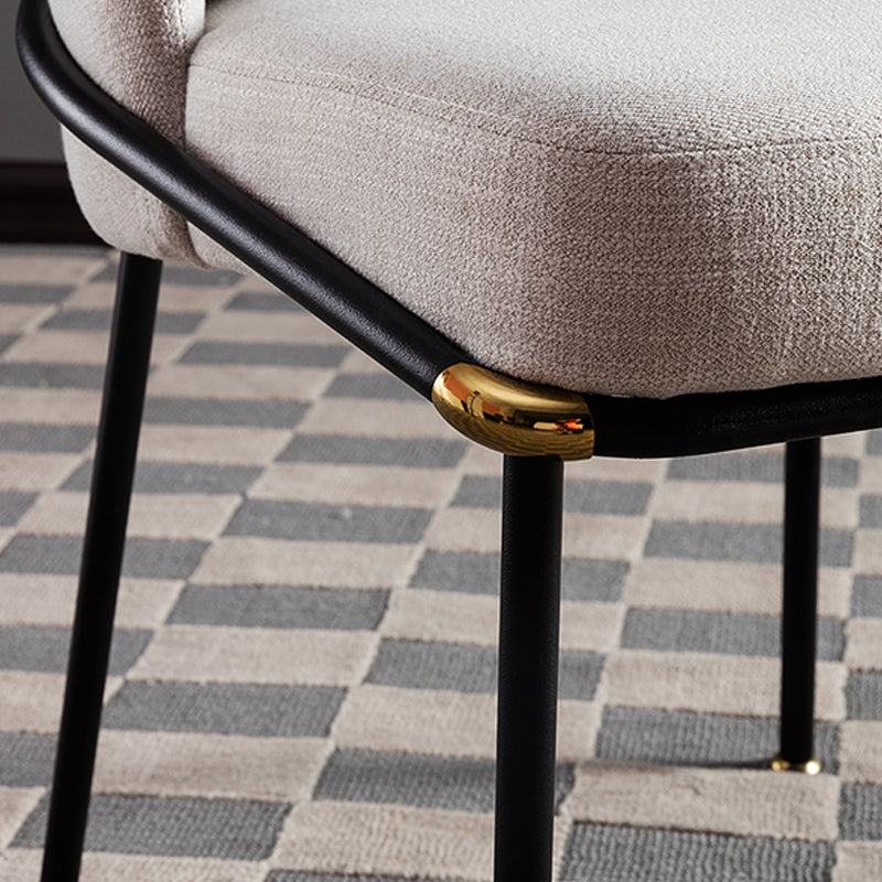 Contemporary Dining Chair Dining Armless Side Chairs with Metal Legs