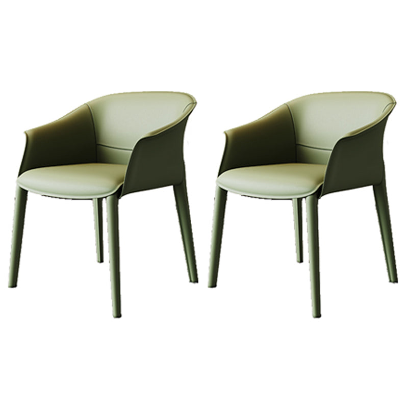 Silla de comedor de metal moderno, silla de comedor de cuero para uso en restaurantes