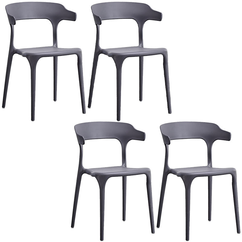 Silla de cocina contemporánea que cena la silla lateral sin brazos con las piernas plásticas