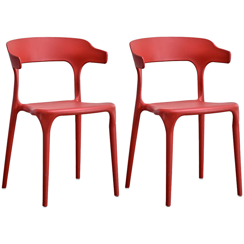 Silla de cocina contemporánea que cena la silla lateral sin brazos con las piernas plásticas