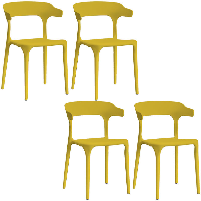 Silla de cocina contemporánea que cena la silla lateral sin brazos con las piernas plásticas