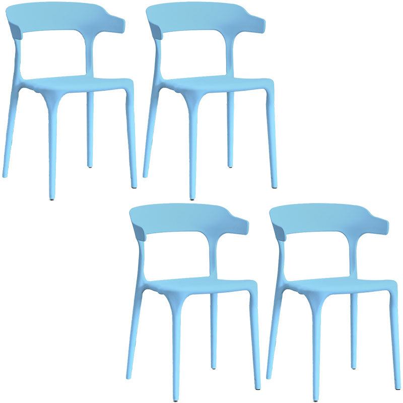 Silla de cocina contemporánea que cena la silla lateral sin brazos con las piernas plásticas
