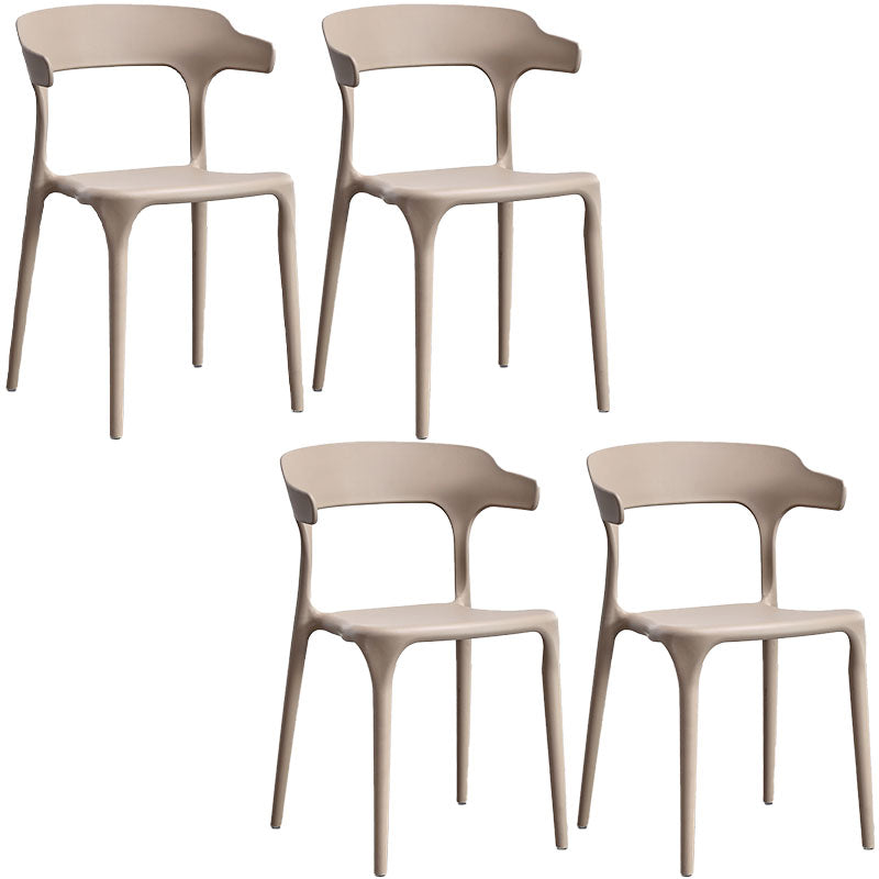Silla de cocina contemporánea que cena la silla lateral sin brazos con las piernas plásticas