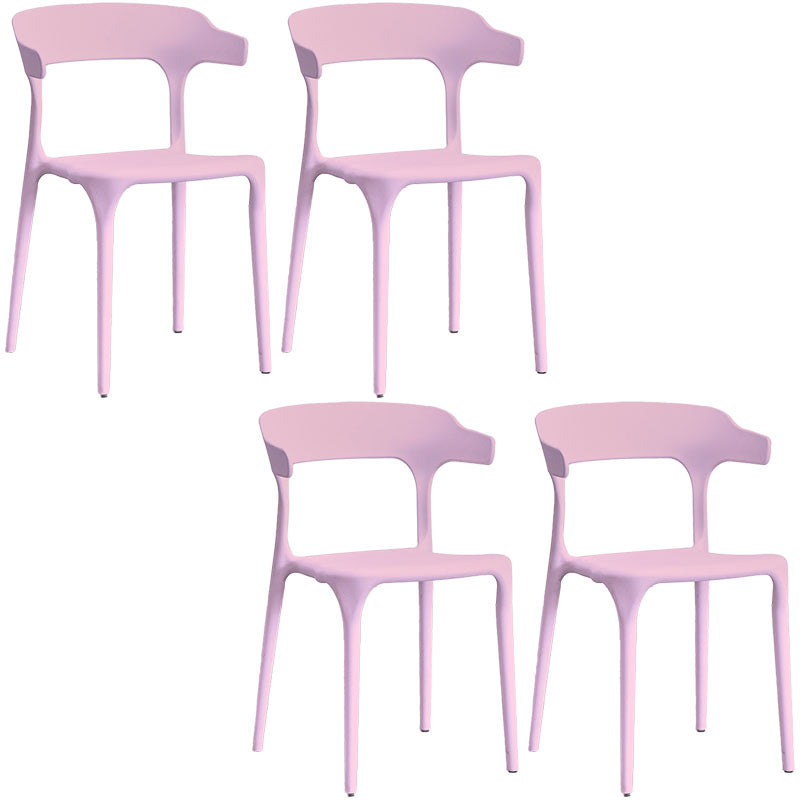 Silla de cocina contemporánea que cena la silla lateral sin brazos con las piernas plásticas