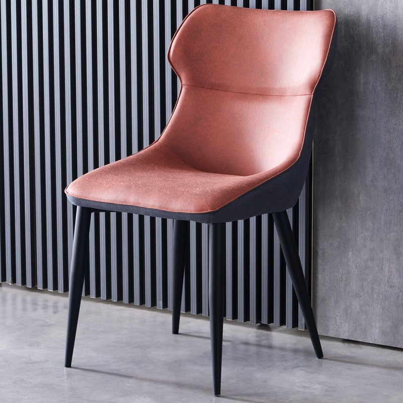 Sillas de cocina contemporáneas, silla auxiliar con brazo de comedor y patas de metal