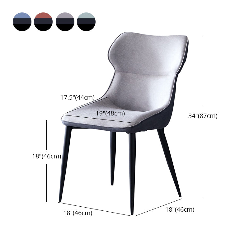 Sillas de cocina contemporáneas, silla auxiliar con brazo de comedor y patas de metal