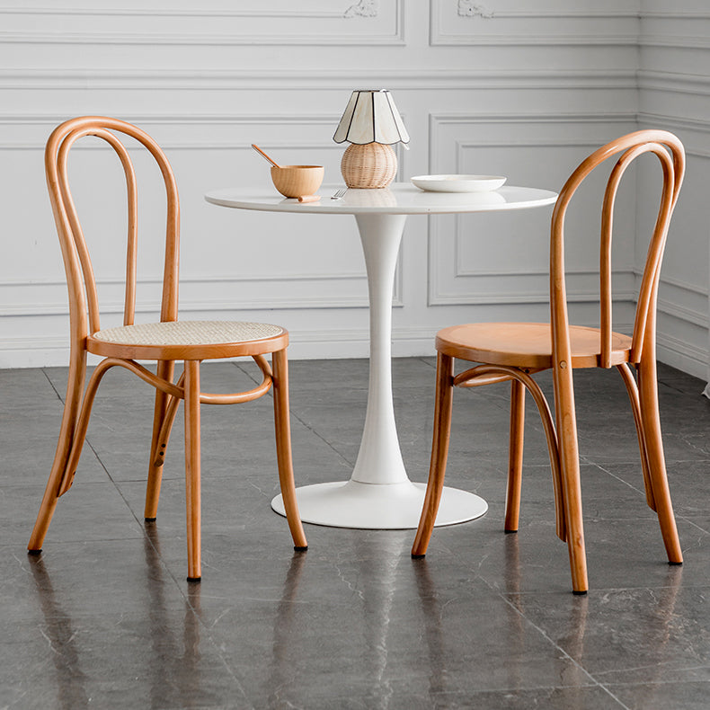 Sillas de cocina contemporáneas que cenan sillas laterales sin brazos con respaldo de madera Windsor
