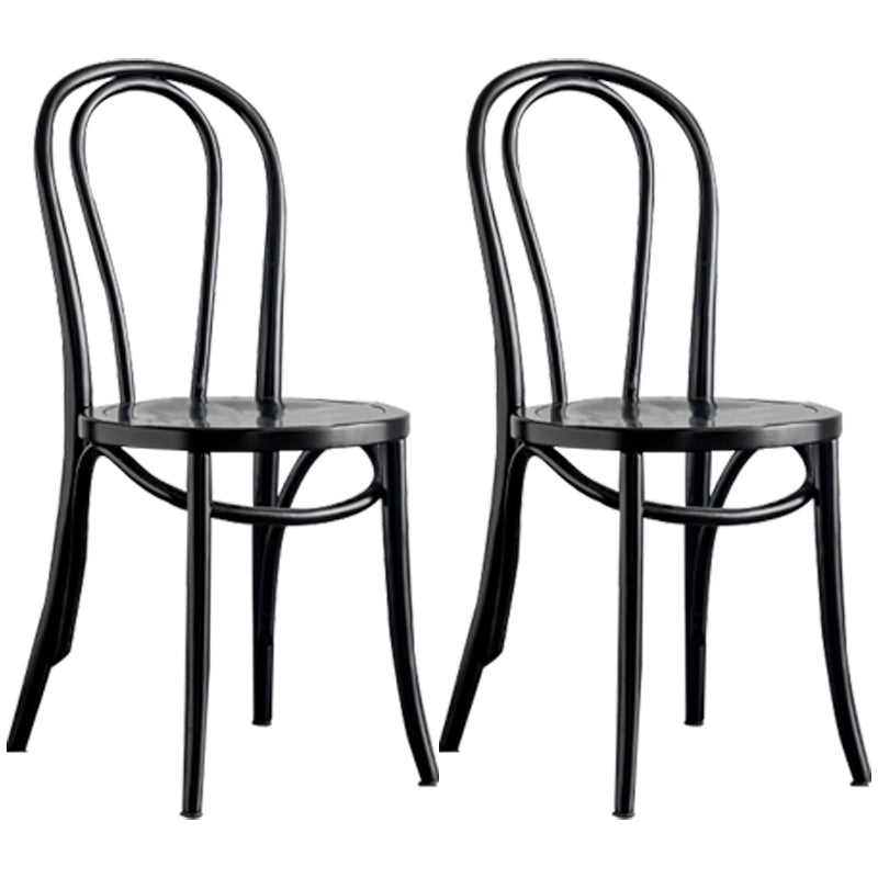 Sillas de cocina contemporáneas que cenan sillas laterales sin brazos con respaldo de madera Windsor