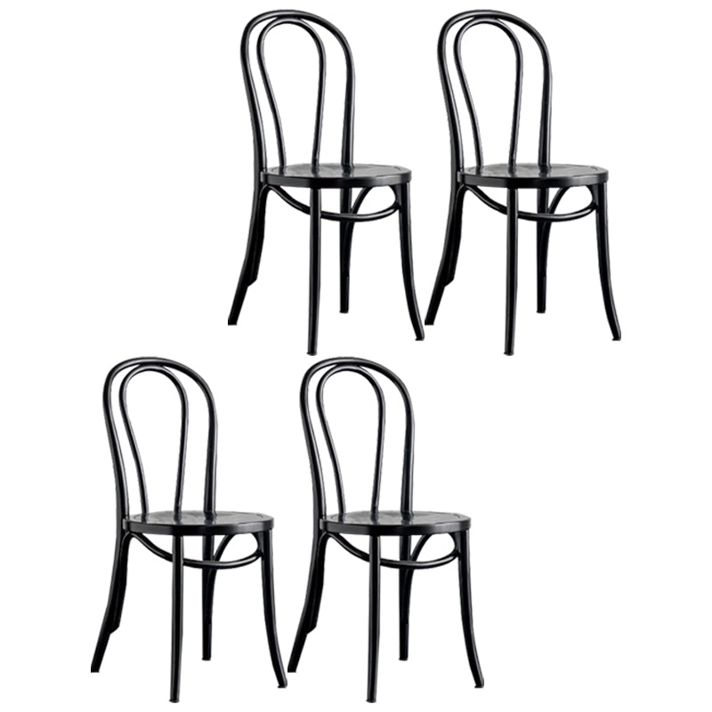 Sillas de cocina contemporáneas que cenan sillas laterales sin brazos con respaldo de madera Windsor