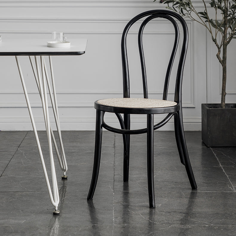Sillas de cocina contemporáneas que cenan sillas laterales sin brazos con respaldo de madera Windsor