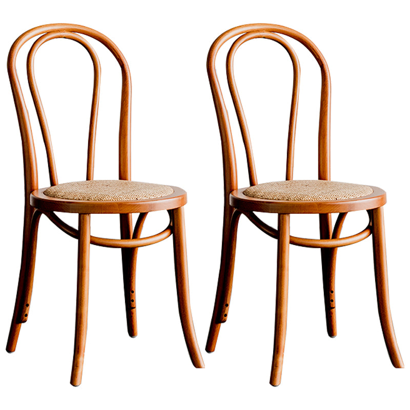 Sillas de cocina contemporáneas que cenan sillas laterales sin brazos con respaldo de madera Windsor