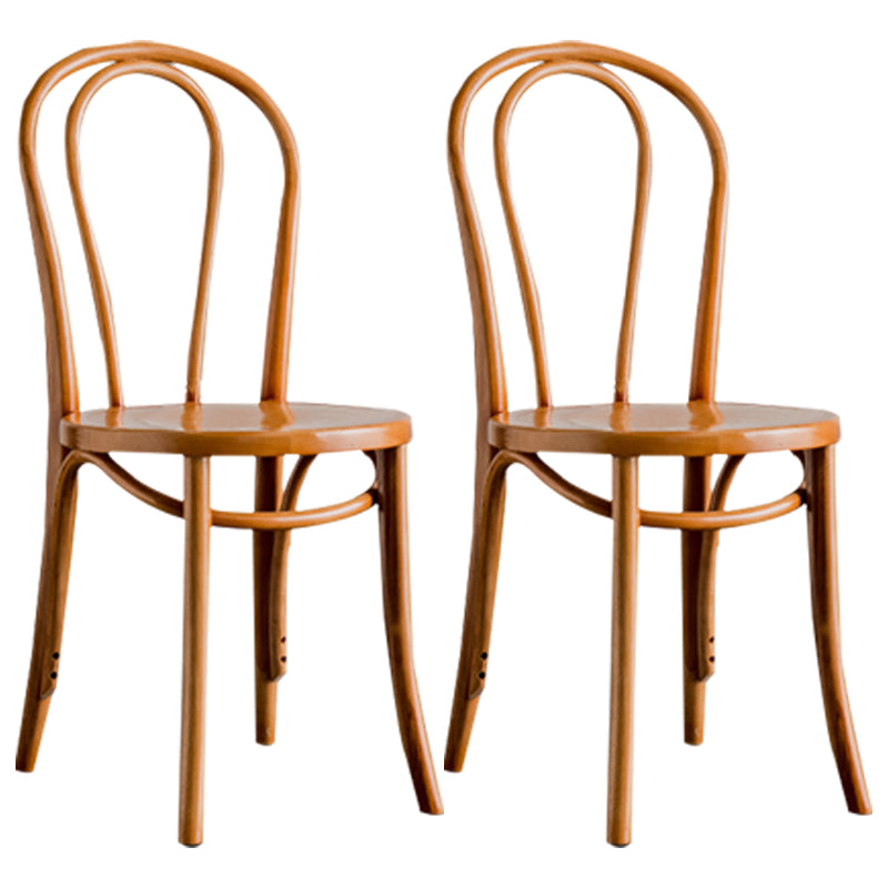 Sillas de cocina contemporáneas que cenan sillas laterales sin brazos con respaldo de madera Windsor