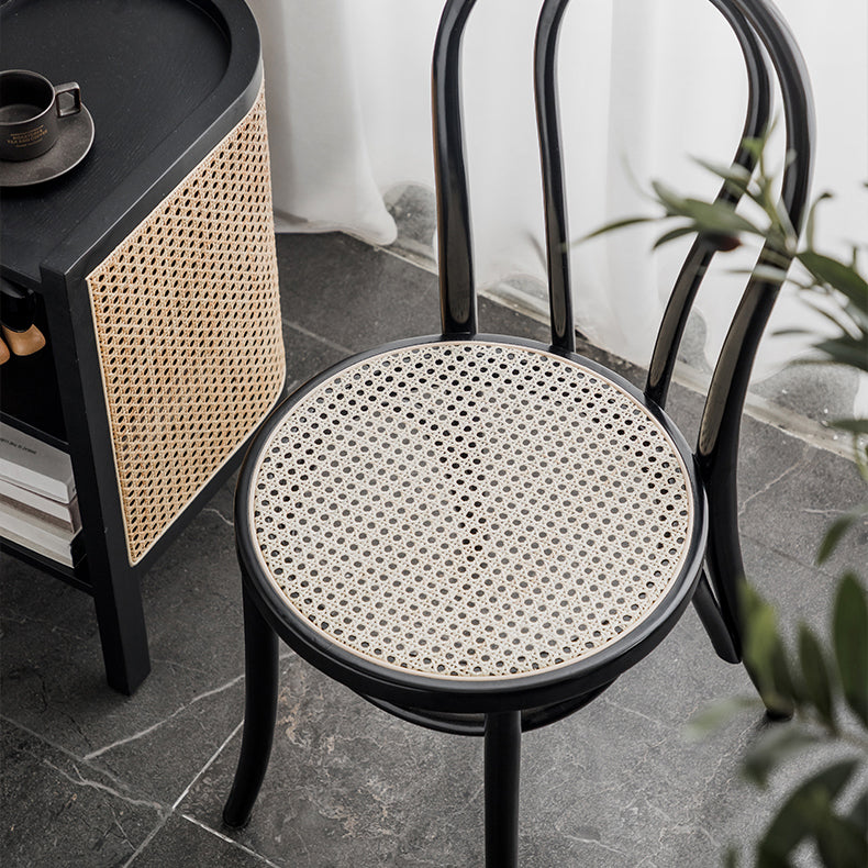Sillas de cocina contemporáneas que cenan sillas laterales sin brazos con respaldo de madera Windsor