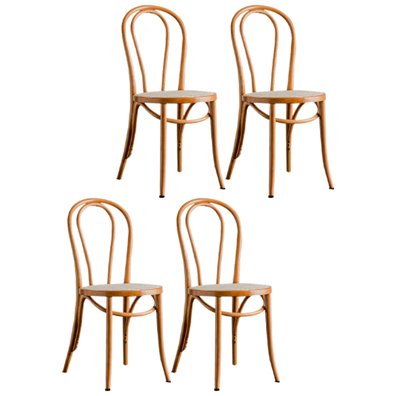 Sillas de cocina contemporáneas que cenan sillas laterales sin brazos con respaldo de madera Windsor