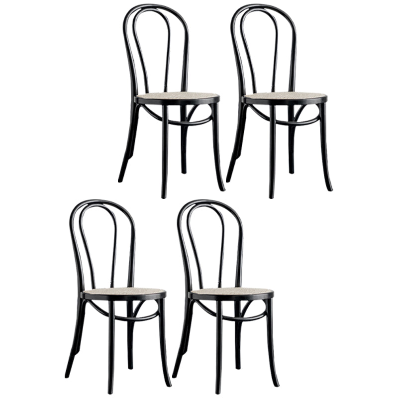 Sillas de cocina contemporáneas que cenan sillas laterales sin brazos con respaldo de madera Windsor