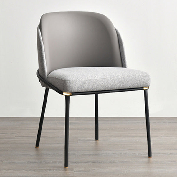 Silla de cocina contemporánea Silla auxiliar sin brazos con patas de metal
