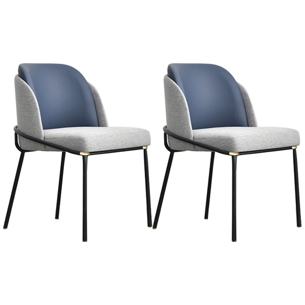 Silla de cocina contemporánea Silla auxiliar sin brazos con patas de metal
