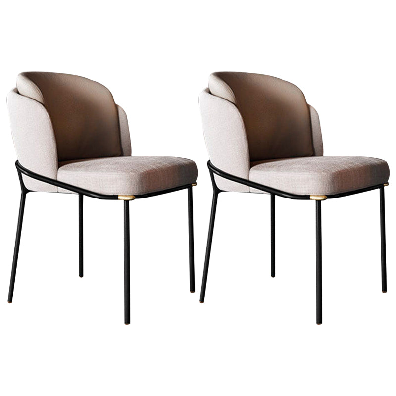 Silla de cocina contemporánea Silla auxiliar sin brazos con patas de metal