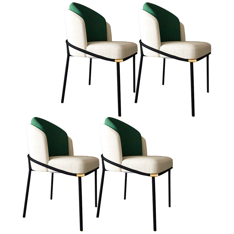 Silla de cocina contemporánea Silla auxiliar sin brazos con patas de metal