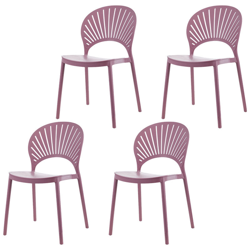 Plástico contemporáneo de las sillas apilables de la cocina que cena la silla lateral sin brazos