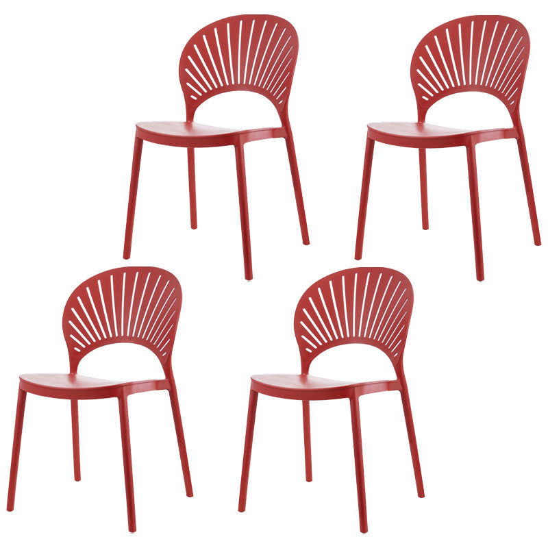 Plástico contemporáneo de las sillas apilables de la cocina que cena la silla lateral sin brazos
