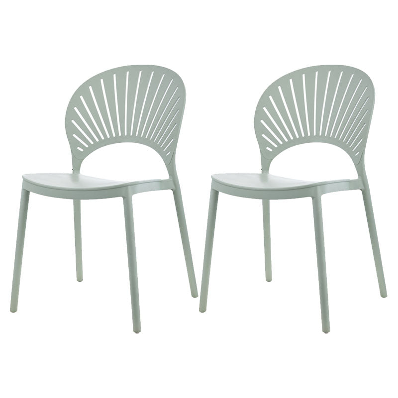 Plástico contemporáneo de las sillas apilables de la cocina que cena la silla lateral sin brazos