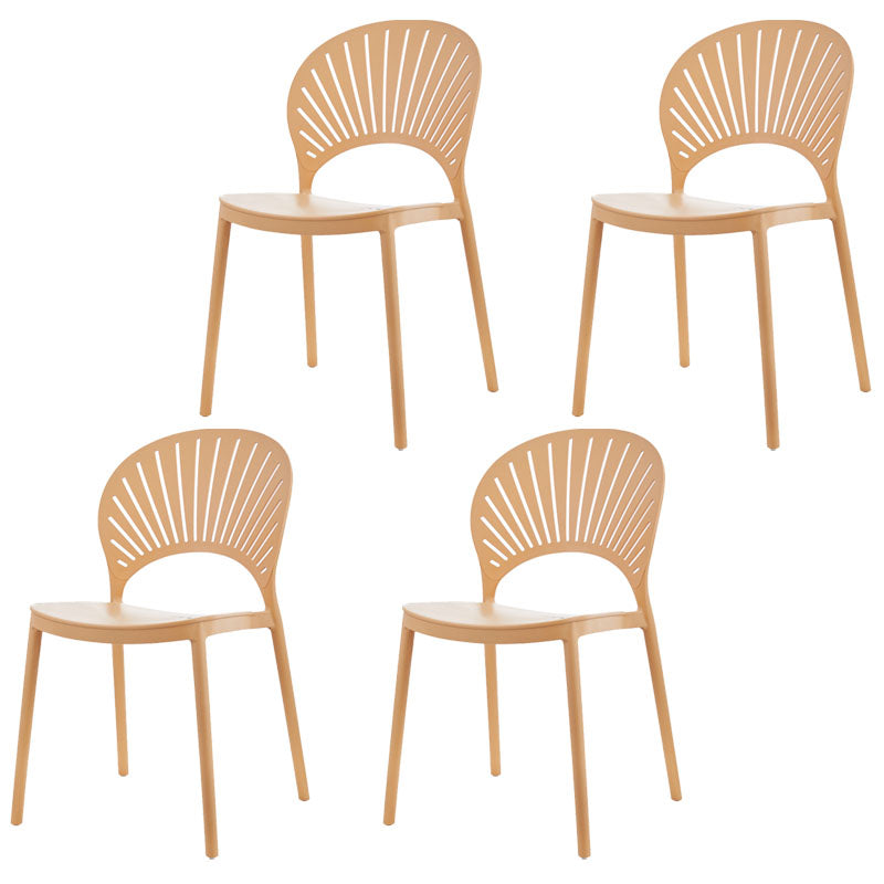 Plástico contemporáneo de las sillas apilables de la cocina que cena la silla lateral sin brazos