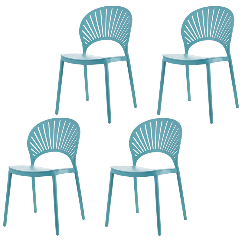 Plástico contemporáneo de las sillas apilables de la cocina que cena la silla lateral sin brazos