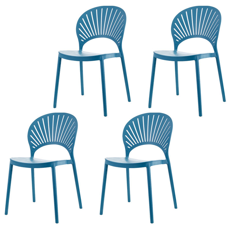 Plástico contemporáneo de las sillas apilables de la cocina que cena la silla lateral sin brazos