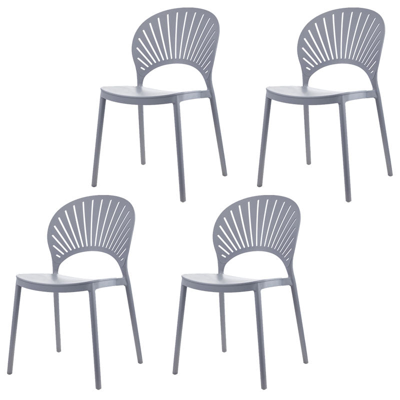 Plástico contemporáneo de las sillas apilables de la cocina que cena la silla lateral sin brazos