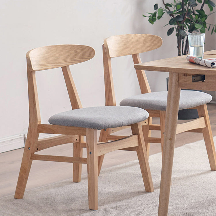 Cuisine contemporaine chaises à dos ouvert chaise latéral sans bras avec des jambes en bois