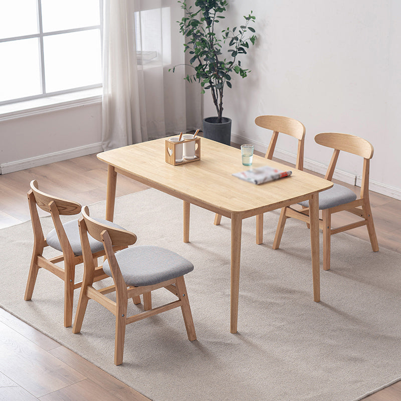 Cuisine contemporaine chaises à dos ouvert chaise latéral sans bras avec des jambes en bois