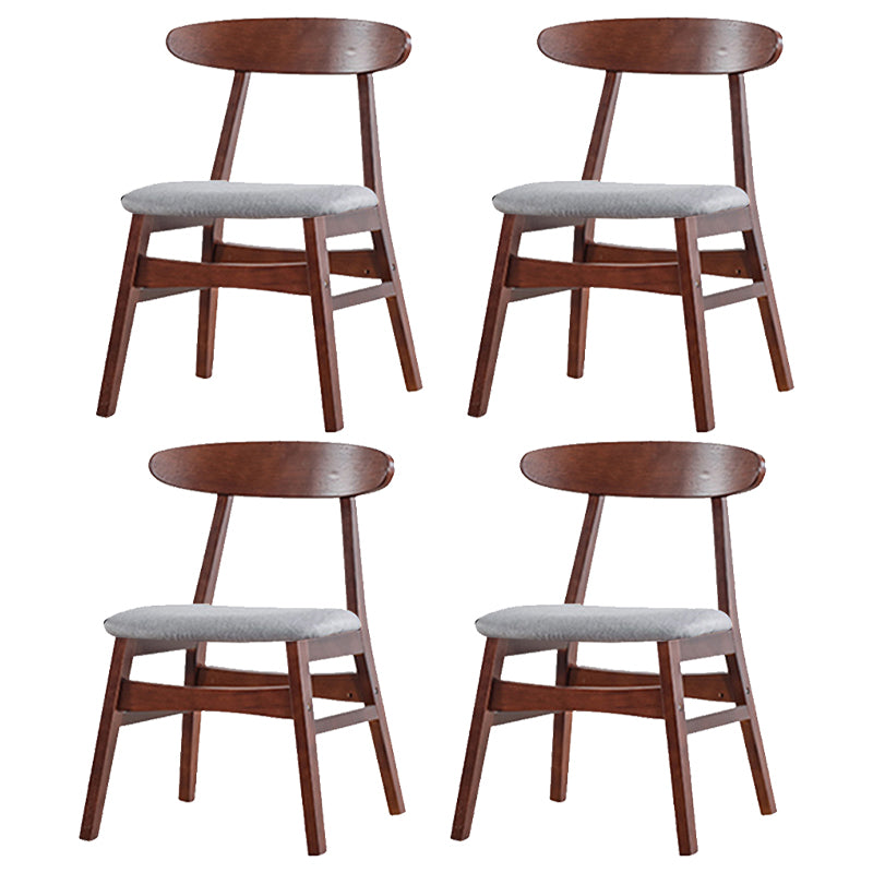 Cuisine contemporaine chaises à dos ouvert chaise latéral sans bras avec des jambes en bois
