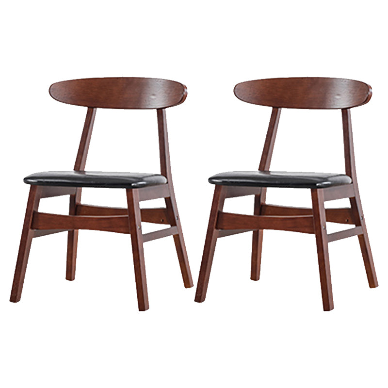 Cuisine contemporaine chaises à dos ouvert chaise latéral sans bras avec des jambes en bois