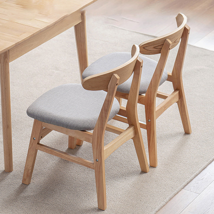 Cuisine contemporaine chaises à dos ouvert chaise latéral sans bras avec des jambes en bois