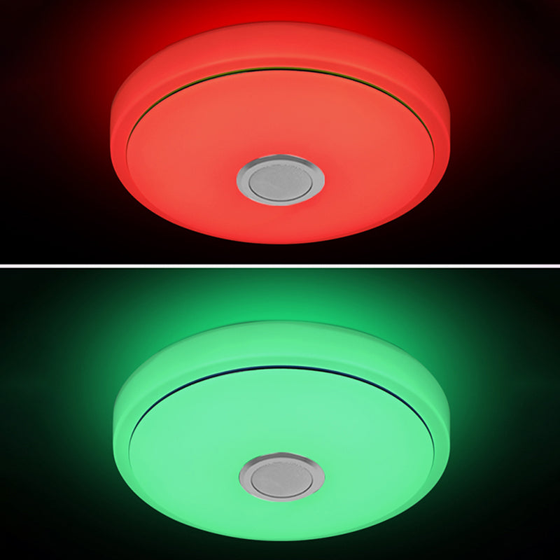 Simple Ceiling Light Fixture Acrylic Bluetooth LED Bedroom Ceiling Flush Mount in White