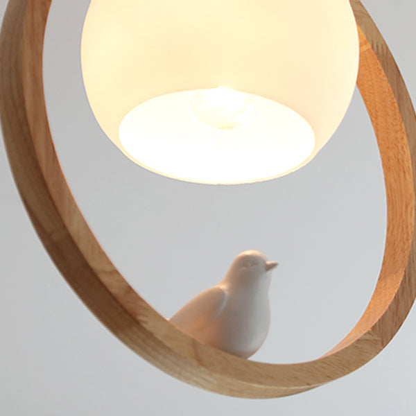 Luminaire à chasse d'eau contemporain 1 Light Wood Flush Mount Lampes en marron