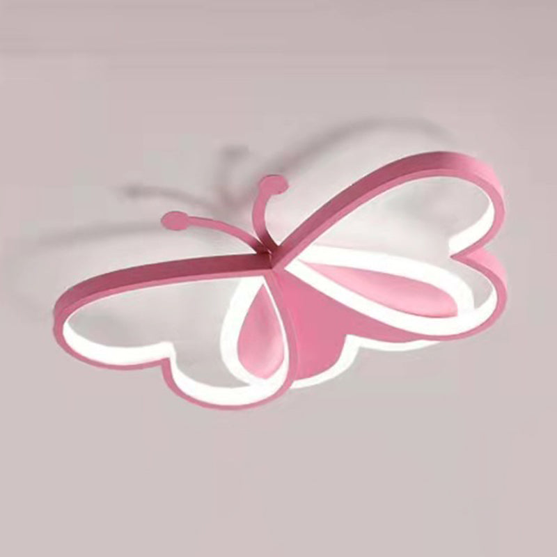 Mariposa cerca de la lámpara de techo estilo moderno lámpara de techo de metal LED para dormitorio