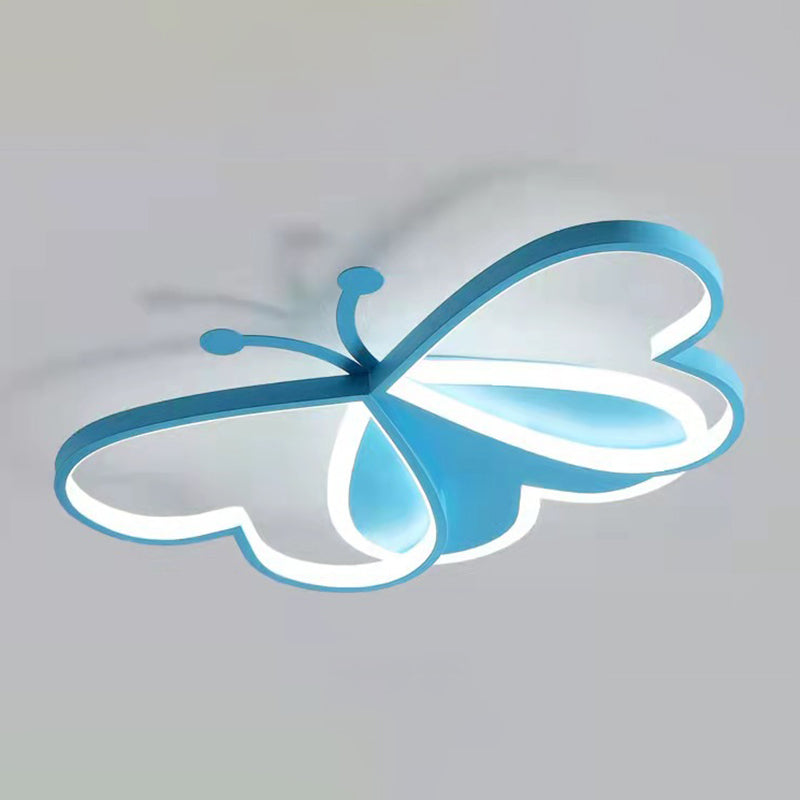 Mariposa cerca de la lámpara de techo estilo moderno lámpara de techo de metal LED para dormitorio