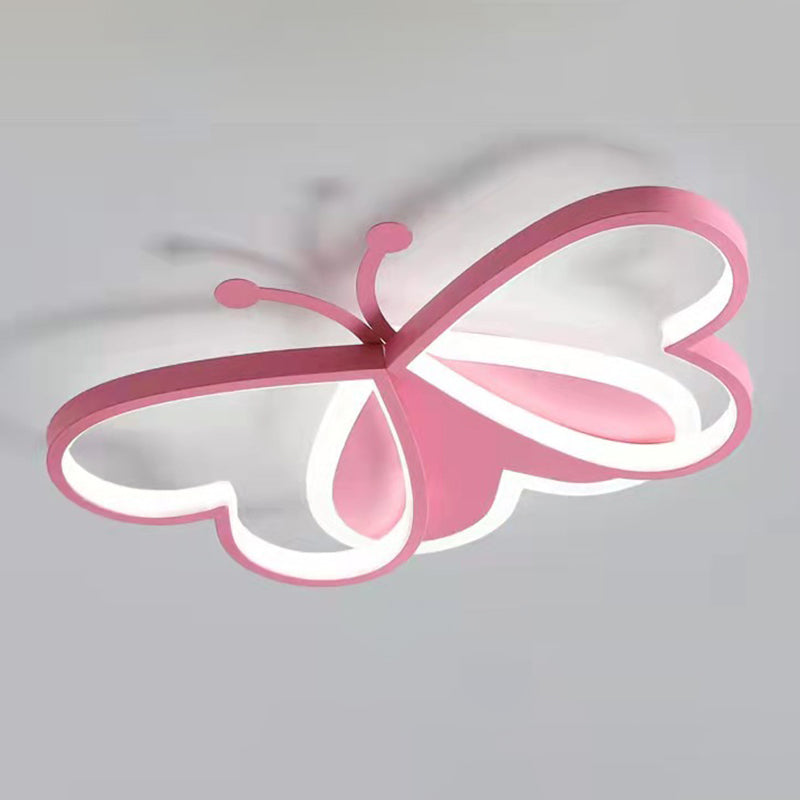 Mariposa cerca de la lámpara de techo estilo moderno lámpara de techo de metal LED para dormitorio