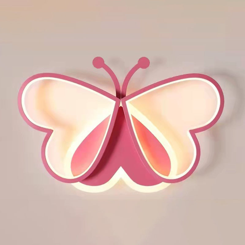 Mariposa cerca de la lámpara de techo estilo moderno lámpara de techo de metal LED para dormitorio