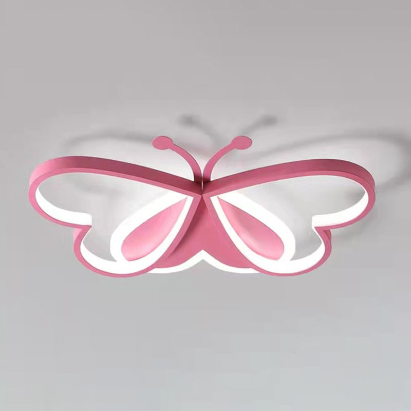 Mariposa cerca de la lámpara de techo estilo moderno lámpara de techo de metal LED para dormitorio